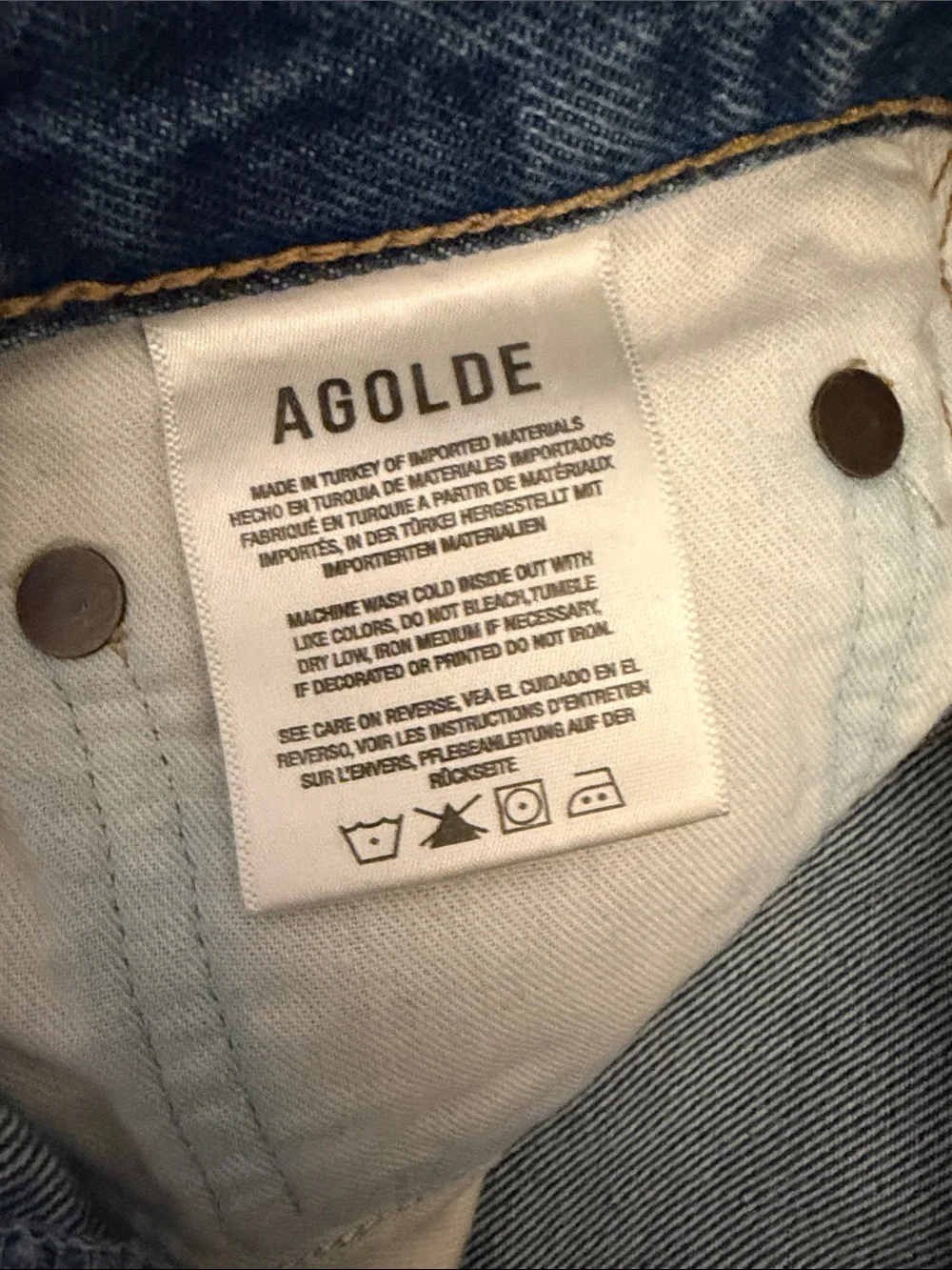 Agolde Parker Long Denim Shorts